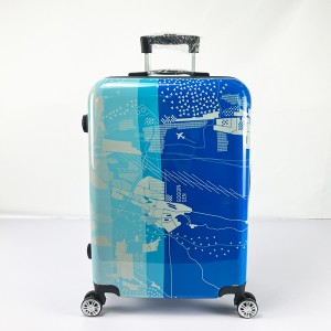 Printing Luggage Hardside Spinner Suitcase with Inay Lock 